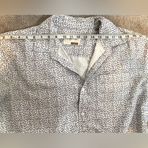 Sovereign Code Casual Button Up Dress Shirt Size Large Purple/White Motif - Picture 7 of 9